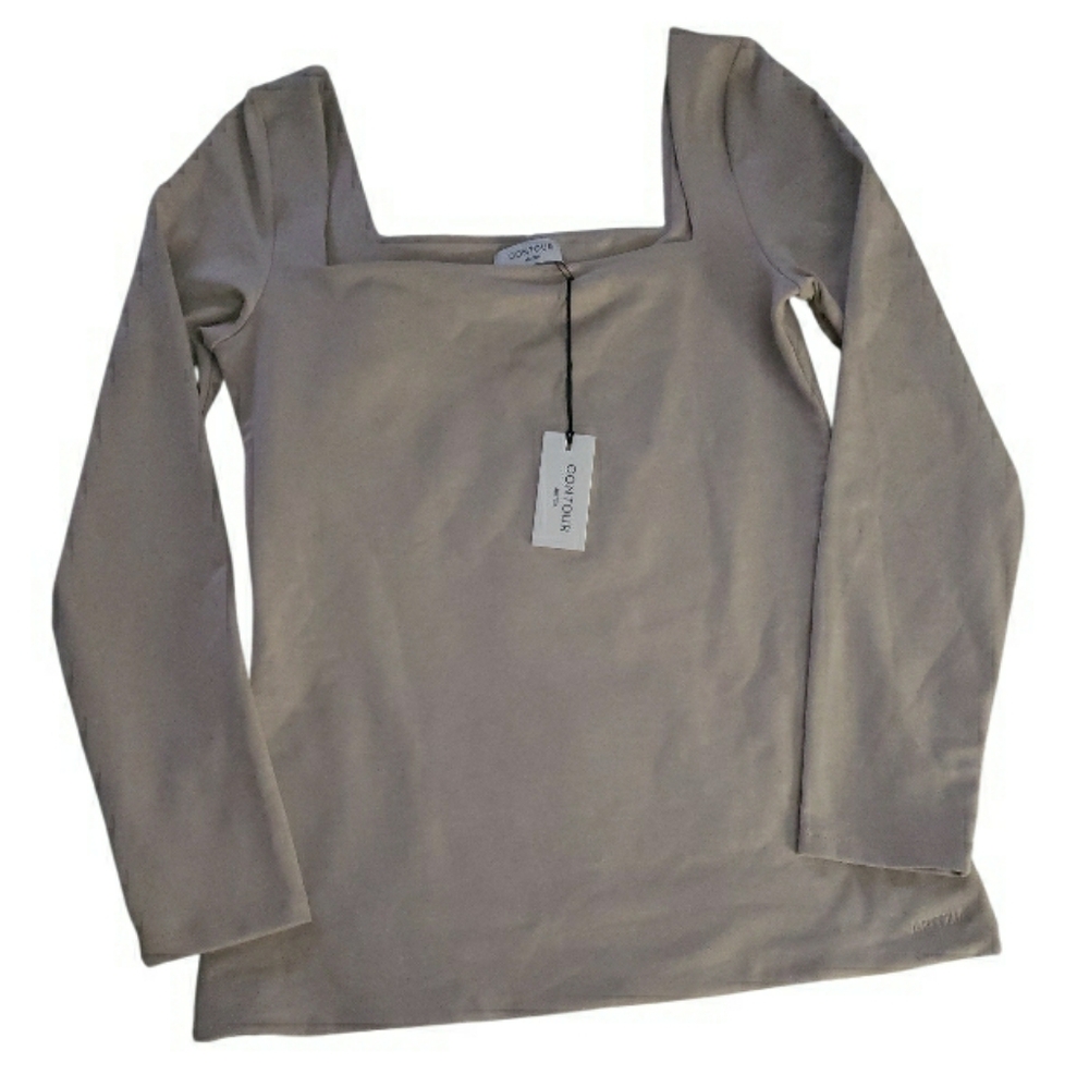 NWT Aritzia Contour Squareneck Hip Top- L - Picture 2 of 4
